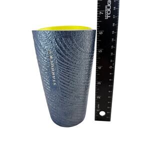 Starbucks Tumbler Ceramic Blue Wavy Rib Ridges Limited Edition 12 oz Mug